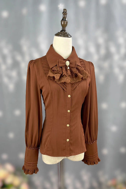Lolita Blouse - Enchanted Dreamland, 6 Colors, Long Sleeves, Classic Style, Lace Trim - additional product view 8
