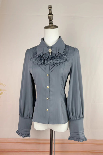 Lolita Blouse - Enchanted Dreamland, 6 Colors, Long Sleeves, Classic Style, Lace Trim - additional product view 10