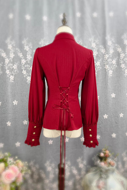 Lolita Blouse - Enchanted Dreamland, 6 Colors, Long Sleeves, Classic Style, Lace Trim - additional product view 14