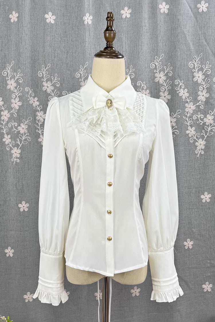 Lolita Blouse - Enchanted Dreamland, 6 Colors, Long Sleeves, Classic Style, Lace Trim - main product image