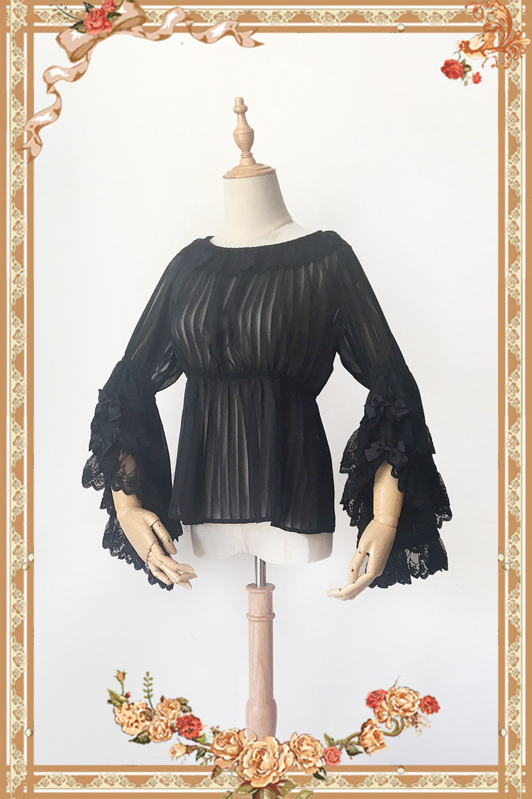 Lolita Blouse - Fairytale Ball Party Big Hime, 3 Colors, Sweet Style - One-Size Apricot option