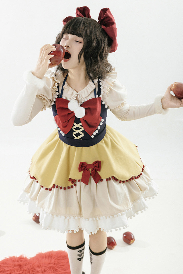Lolita Blouse - Hair Ball Tie, 4 Colors, Puff Sleeves, Long Sleeves, Sweet Style - additional product view 6