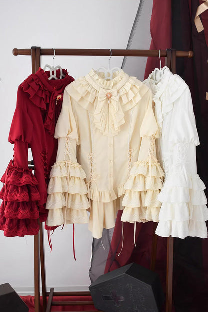 Lolita Blouse - The Angel Of Good And Evil, 4 Colors, Classic Style, Lace Trim, Ruffled - additional product view 3