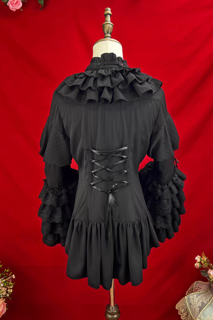 Lolita Blouse - The Angel Of Good And Evil, 4 Colors, Classic Style, Lace Trim, Ruffled - additional product view 6