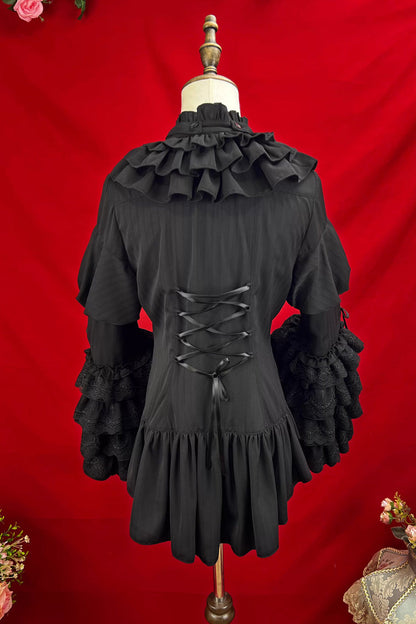 Lolita Blouse - The Angel Of Good And Evil, 4 Colors, Classic Style, Lace Trim, Ruffled - additional product view 6