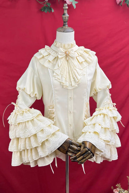 Lolita Blouse - The Angel Of Good And Evil, 4 Colors, Classic Style, Lace Trim, Ruffled - additional product view 8