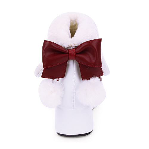 Lolita Boots - Round Toe, White, Sweet Style, Bow Detail - Alternative Fashion Shoes - additional product view 5