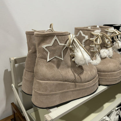 Lolita Boots - Star, 2 Colors, Sweet Style - Alternative Fashion Shoes - additional product view 2