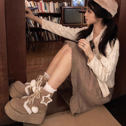 Lolita Boots - Star, 2 Colors, Sweet Style - Alternative Fashion Shoes - additional product view 5