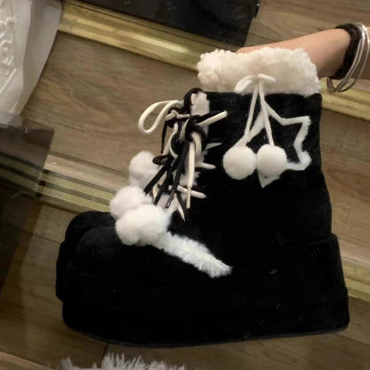 Lolita Boots - Star, 2 Colors, Sweet Style - Alternative Fashion Shoes - additional product view 7