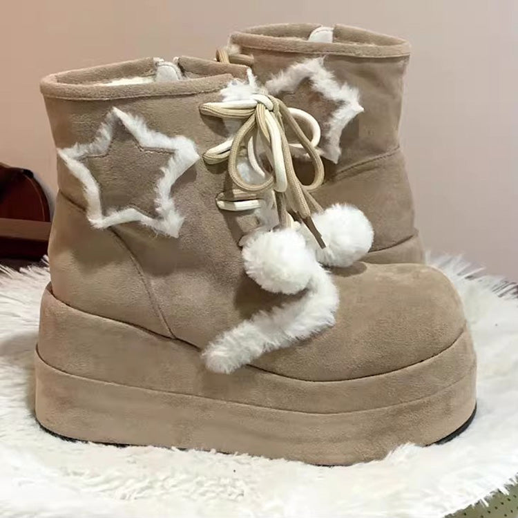 Lolita Boots - Star, 2 Colors, Sweet Style - Alternative Fashion Shoes - main product image