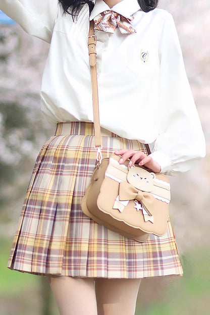 Lolita Character Bag - Bowknot Bear Crossbody, Brown, Bow Detail, Sweet Style - additional product view 4