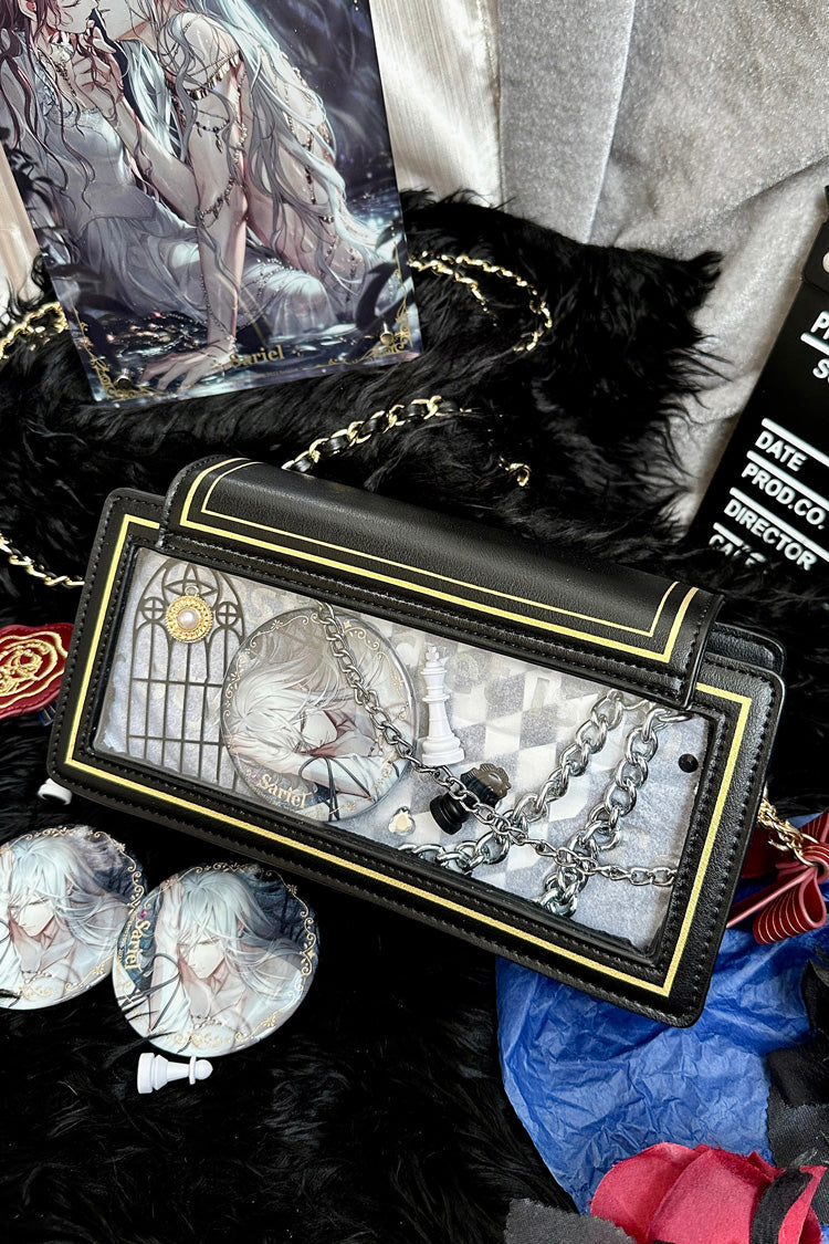 Lolita Character Bag - Chain Rose, 5 Colors, Sweet Style - Kawaii Daily Carry - One-Size Black option
