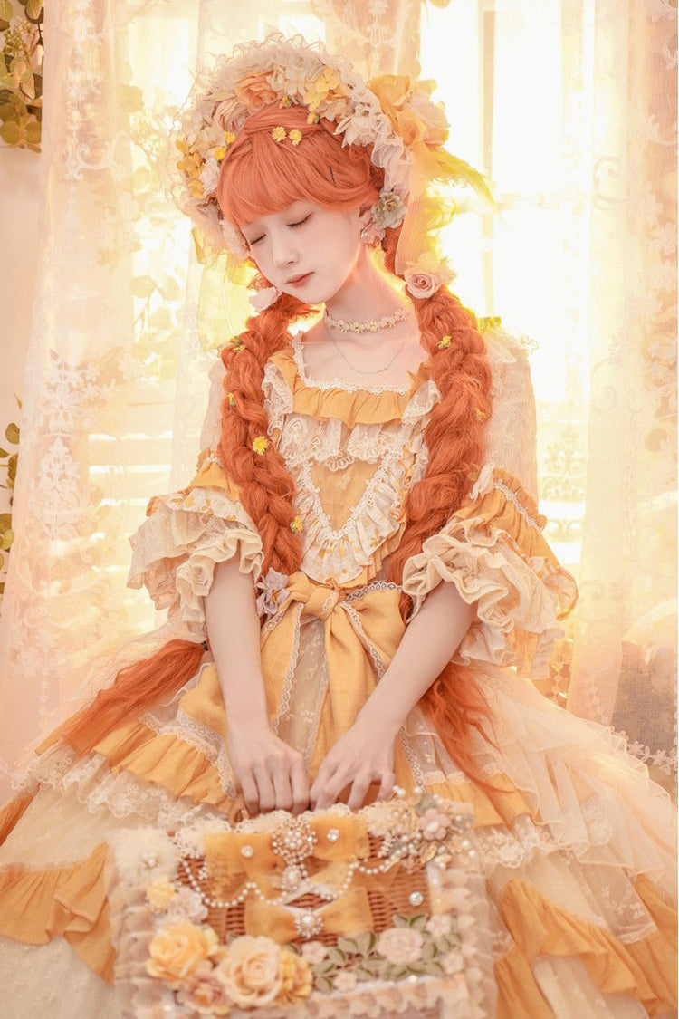 Lolita Character Bag - Hand Woven Rattan Flowers, 2 Colors, Sweet Style, Bow Detail - additional product view 5