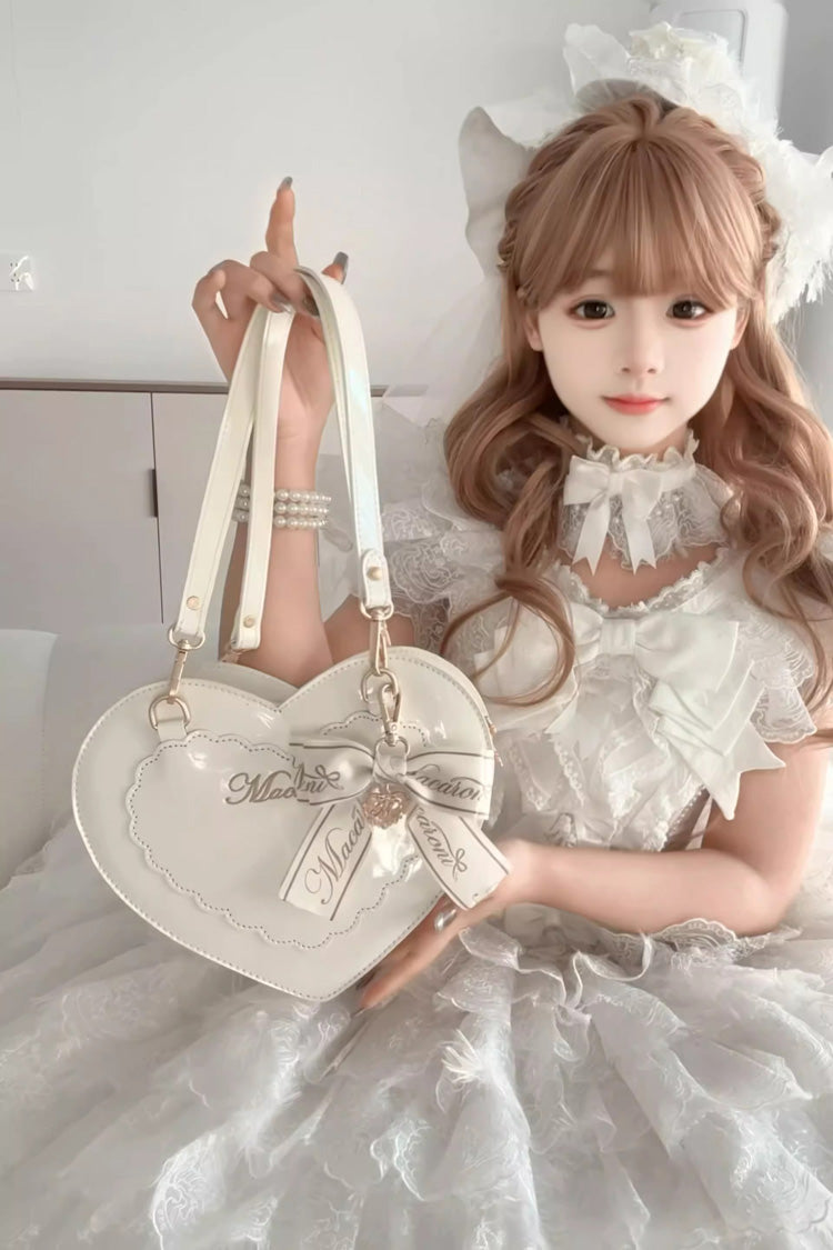 Lolita Character Bag - Heart-shaped, 4 Colors, Bow Detail, Sweet Style - additional product view 2