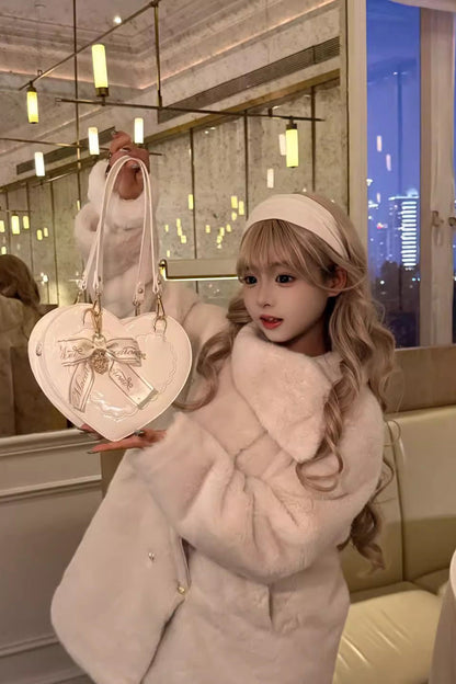 Lolita Character Bag - Heart-shaped, 4 Colors, Bow Detail, Sweet Style - additional product view 10