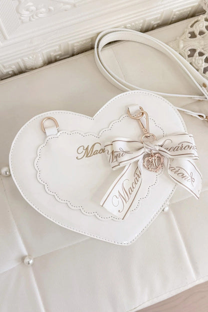 Lolita Character Bag - Heart-shaped, 4 Colors, Bow Detail, Sweet Style - main product image
