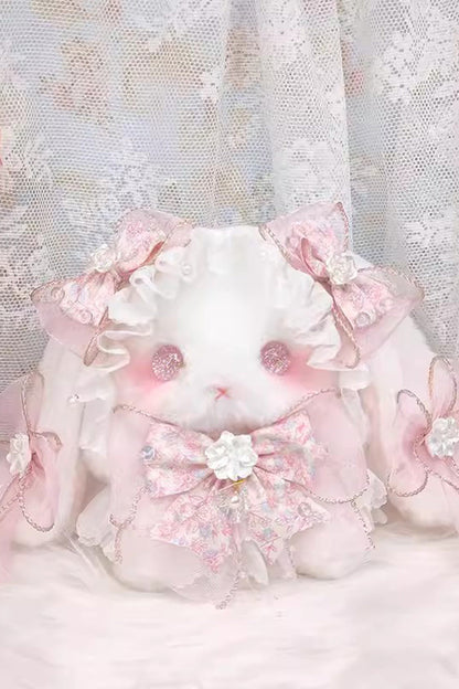 Lolita Character Bag - Lop-eared Rabbit Doll, Pink, Bow Detail, Lace Trim, Sweet Style - additional product view 2