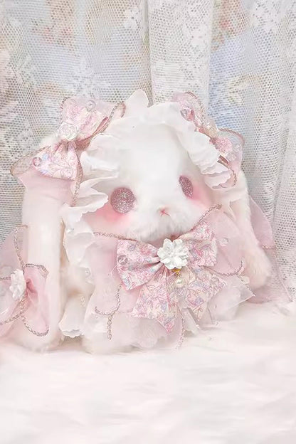 Lolita Character Bag - Lop-eared Rabbit Doll, Pink, Bow Detail, Lace Trim, Sweet Style - additional product view 5
