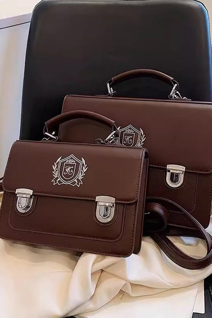 Lolita Character Bag - Messenger Bag Print, 2 Colors, Sweet Style, Printed - S Brown / L Brown option