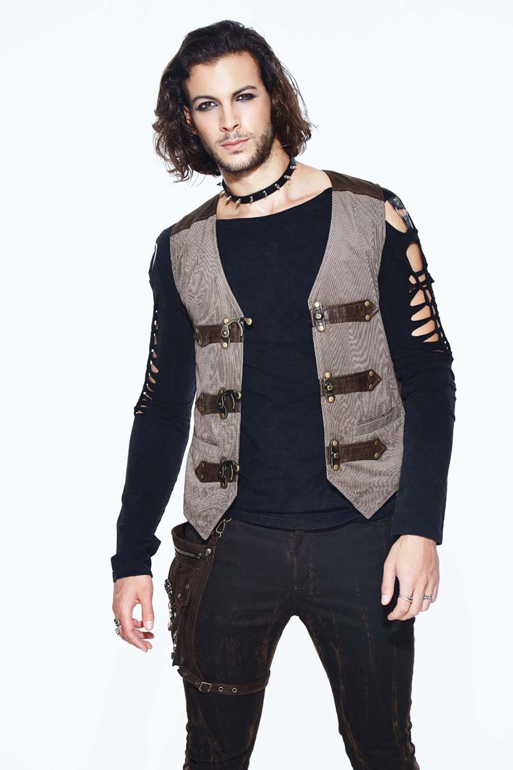 Lolita Character Bag - Striped, Brown, Men's Style, Punk Style - additional product view 2