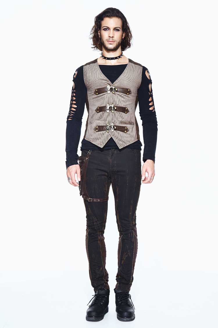 Lolita Character Bag - Striped, Brown, Men's Style, Punk Style - additional product view 4
