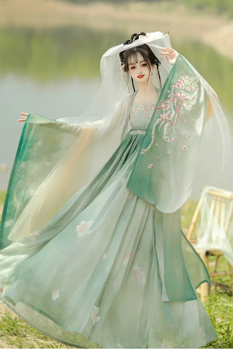 Lolita Coordinate Set - Embroidery Chinese Style Hanfu, 2 Colors, Women's Style - additional product view 5