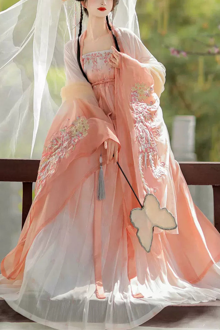 Lolita Coordinate Set - Embroidery Chinese Style Hanfu, 2 Colors, Women's Style - main product image