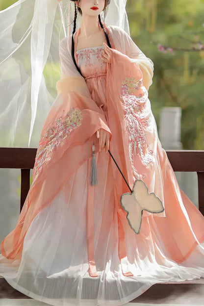 Lolita Coordinate Set - Embroidery Chinese Style Hanfu, 2 Colors, Women's Style - main product image