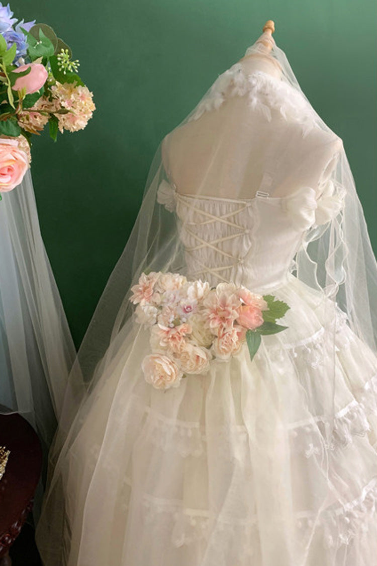 Lolita Coordinate Set - Multi-layered, White, Bow Detail, Ruffled, Sweet Style - additional product view 7