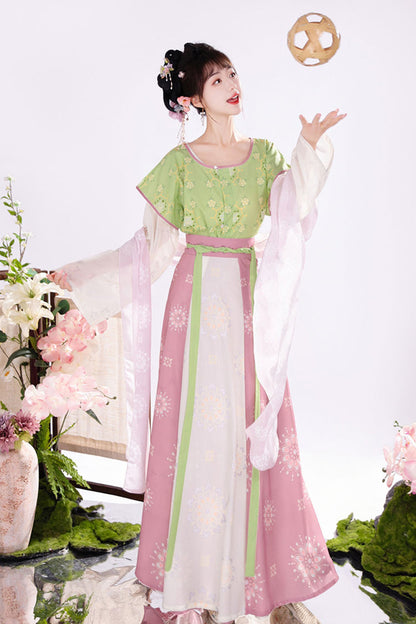 Lolita Coordinate Set - Pink/green Round Collar, 2 Colors, Long Length, High Waist - additional product view 2