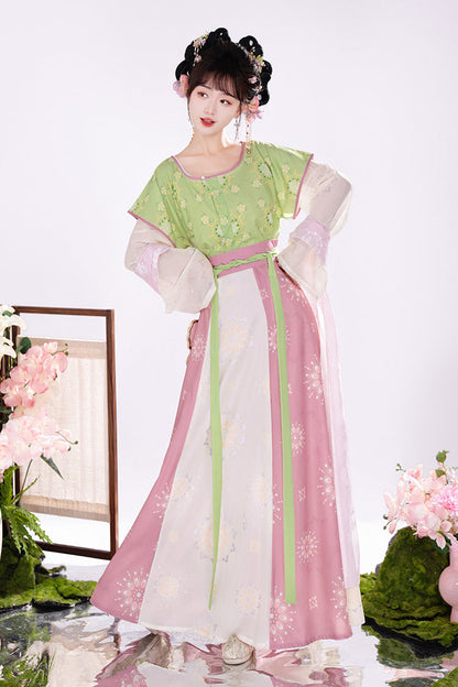 Lolita Coordinate Set - Pink/green Round Collar, 2 Colors, Long Length, High Waist - additional product view 3