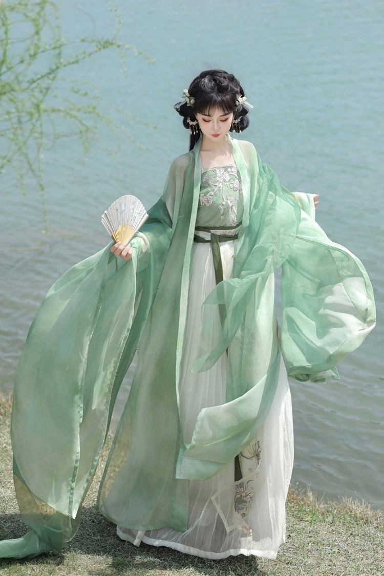 Lolita Coordinate Set - Qingdie, Green, Layered, Sweet Style, Chinese-Inspired Style - additional product view 2