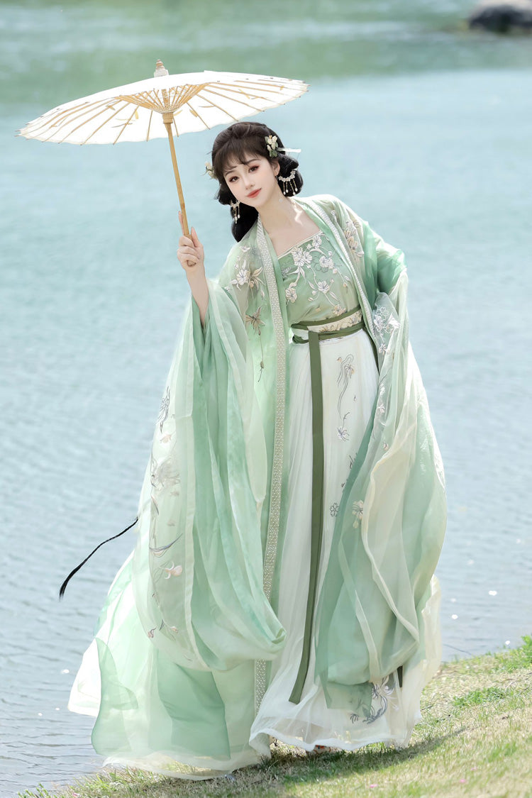 Lolita Coordinate Set - Qingdie, Green, Layered, Sweet Style, Chinese-Inspired Style - additional product view 4