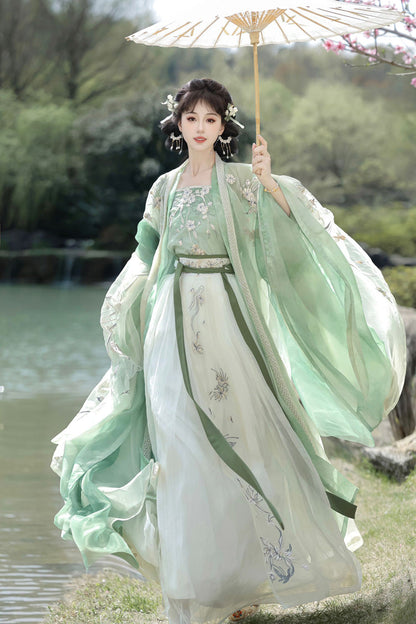 Lolita Coordinate Set - Qingdie, Green, Layered, Sweet Style, Chinese-Inspired Style - additional product view 5