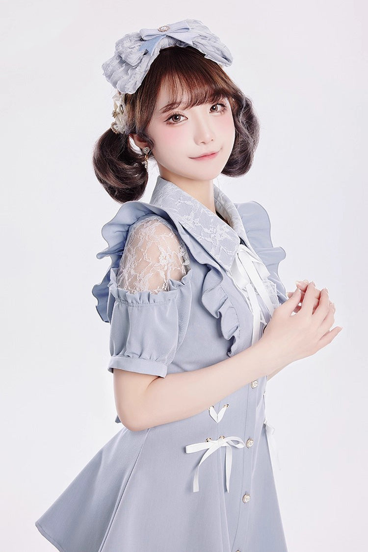 Lolita Dress - Alice Of Wednesday, 3 Colors, Lace-Up, Sweet Style, Bow Detail - additional product view 3