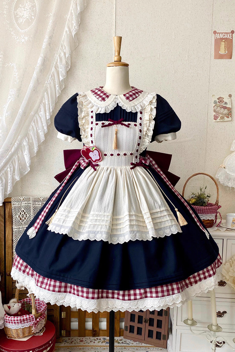 Lolita Dress - Alice's Picnic, 2 Colors, Printed, Sweet Style, Lace Trim - additional product view 3
