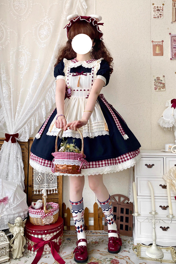 Lolita Dress - Alice's Picnic, 2 Colors, Printed, Sweet Style, Lace Trim - additional product view 5