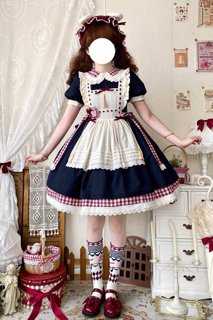 Lolita Dress - Alice's Picnic, 2 Colors, Printed, Sweet Style, Lace Trim - main product image