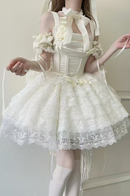 Lolita Dress - Angel Sweetheart Multi-layered, Ivory, Lace Trim, Sweet Style - additional product view 3