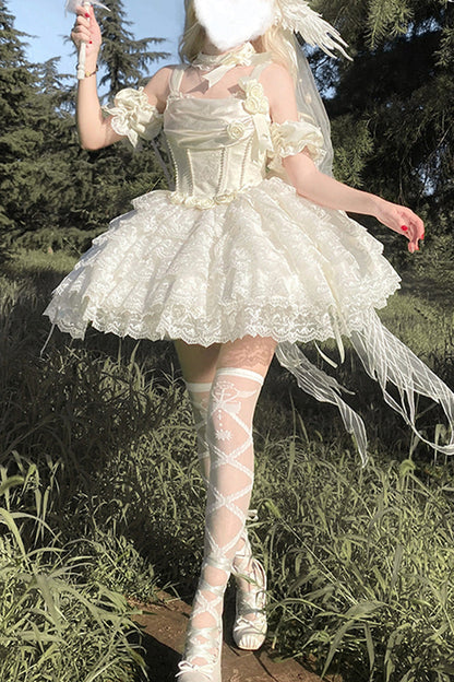 Lolita Dress - Angel Sweetheart Multi-layered, Ivory, Lace Trim, Sweet Style - additional product view 4