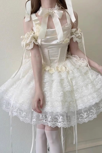 Lolita Dress - Angel Sweetheart Multi-layered, Ivory, Lace Trim, Sweet Style - additional product view 8