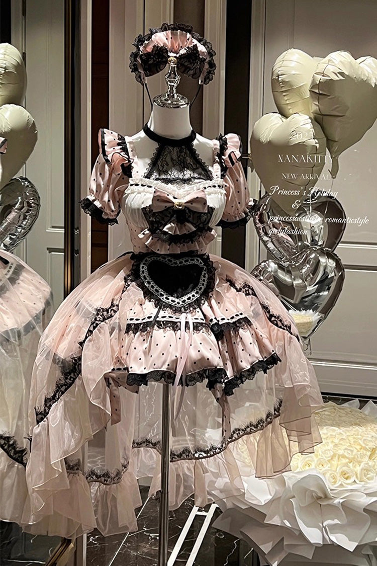 Lolita Dress - Apprentice Cupid, Pink, Lace Trim, Ruffled, Printed - additional product view 3