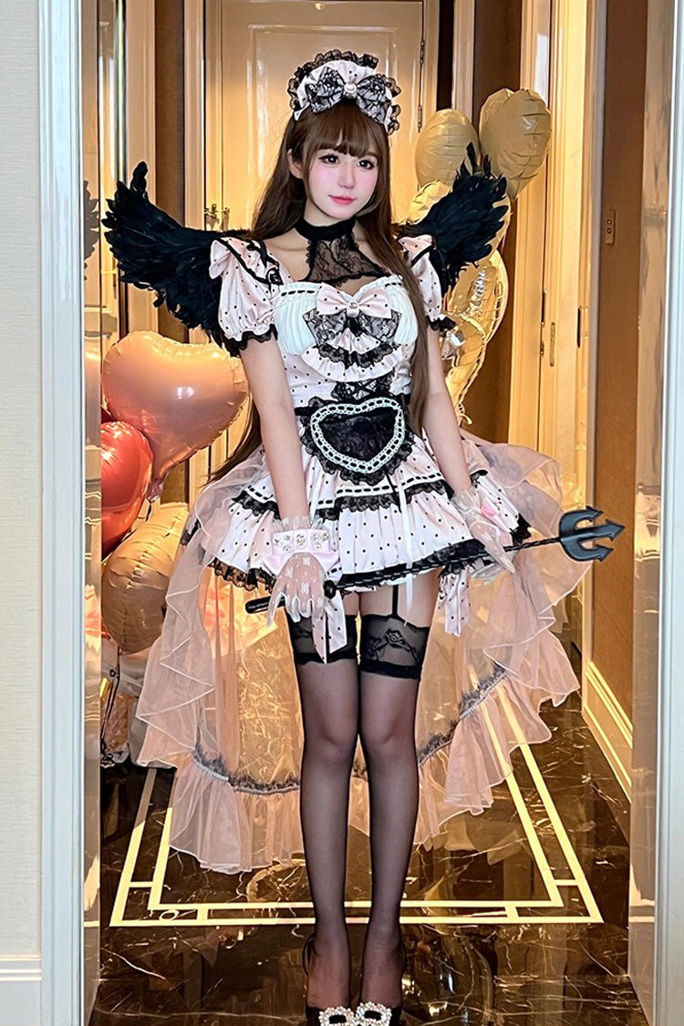 Lolita Dress - Apprentice Cupid, Pink, Lace Trim, Ruffled, Printed - additional product view 5