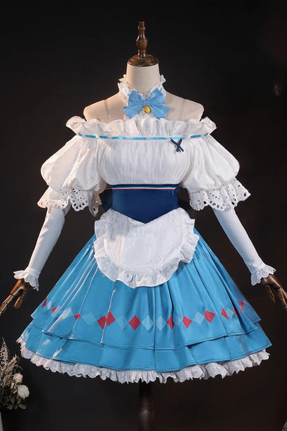 Lolita Dress - Arknights, 2 Colors, Puff Sleeves, Bow Detail, Lace Trim - main product image