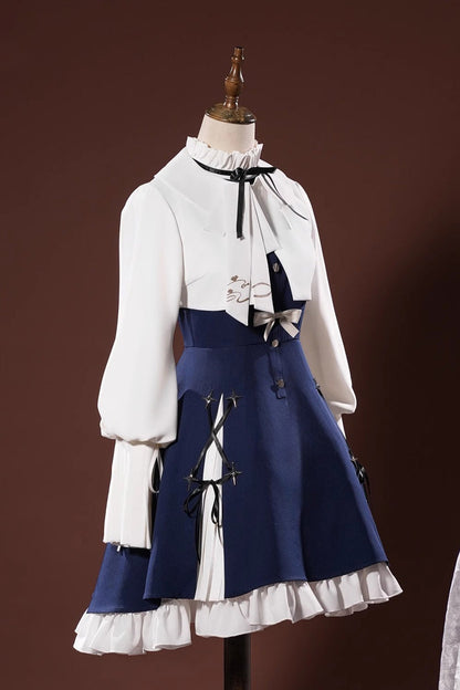 Lolita Dress - Arknights Amiya, 2 Colors, Ruffled, Classic Style, Bow Detail - additional product view 2