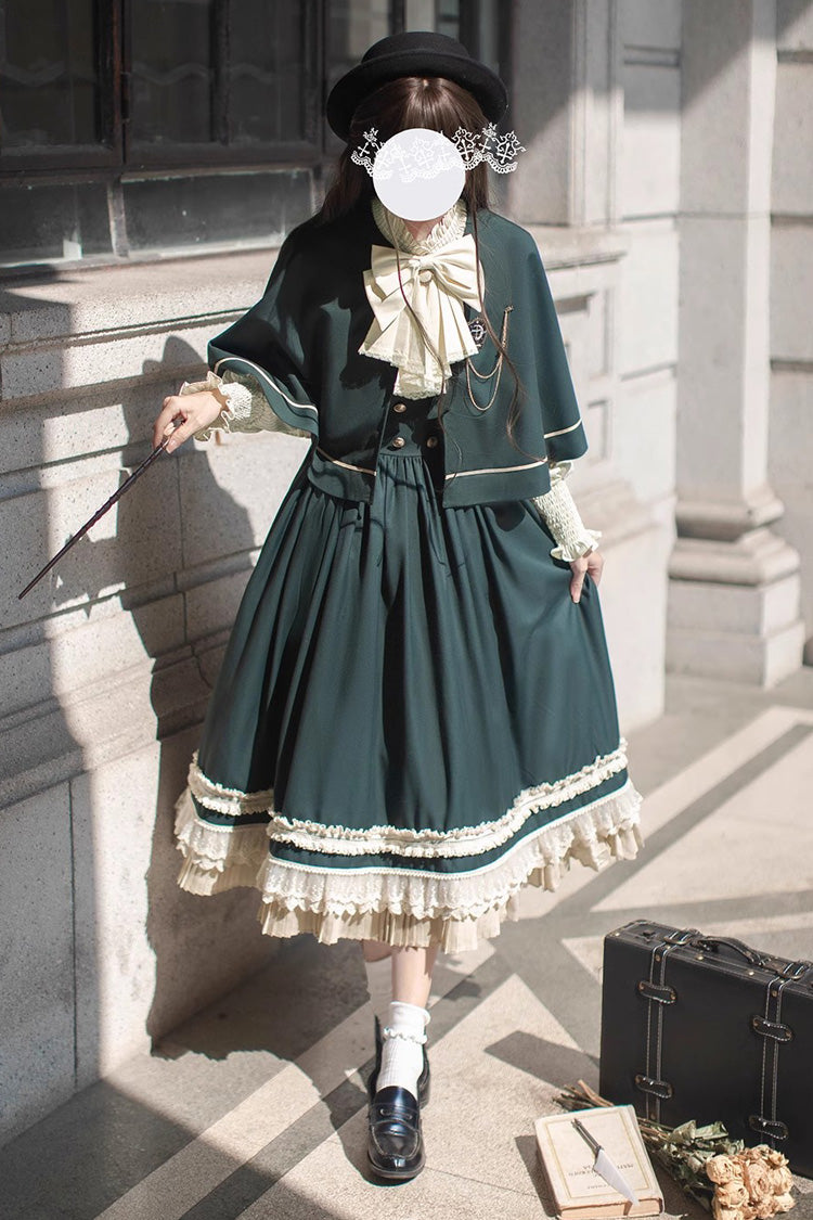 Lolita Dress - Artemis Sp, Green, Ruffled, Bow Detail, Lace Trim - additional product view 8