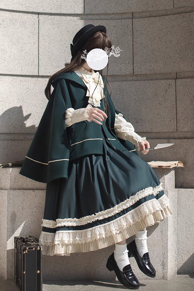 Lolita Dress - Artemis Sp, Green, Ruffled, Bow Detail, Lace Trim - additional product view 11