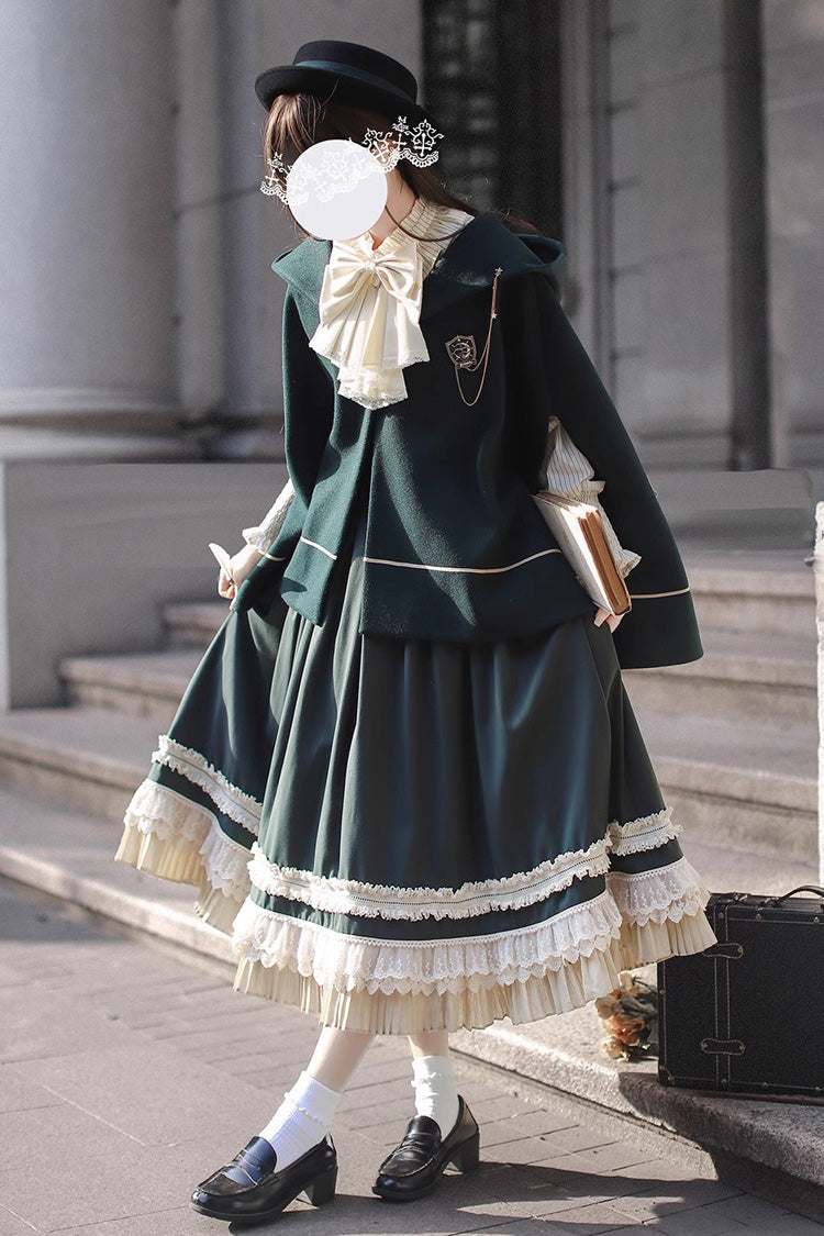 Lolita Dress - Artemis Sp, Green, Ruffled, Bow Detail, Lace Trim - additional product view 12