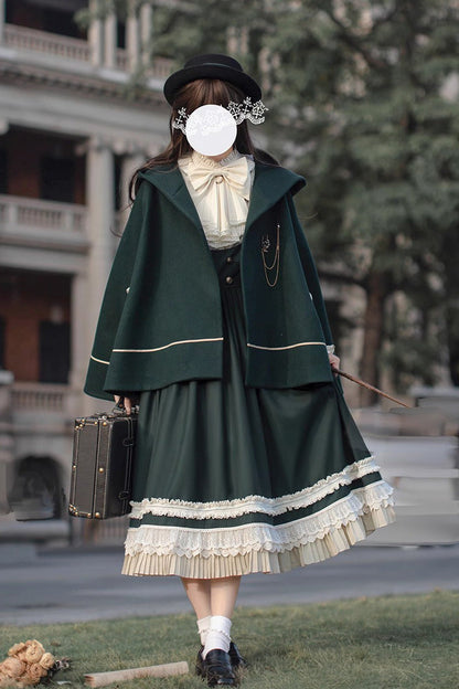 Lolita Dress - Artemis Sp, Green, Ruffled, Bow Detail, Lace Trim - additional product view 13